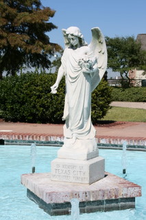 The Texas City firefighters memorial honoring the volunteer fire department killed in the 1947 disaster.